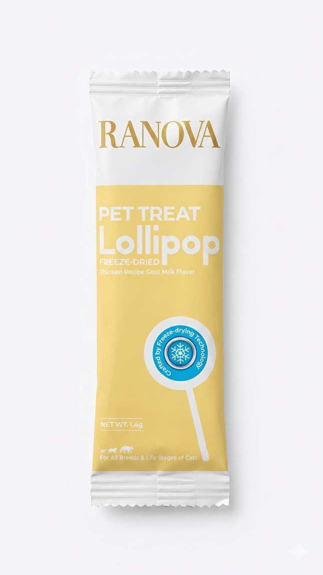 RANOVA Cat RANOVA Freeze Dried Chicken And Goat Milk Cat Treat Lollipop 1.4g