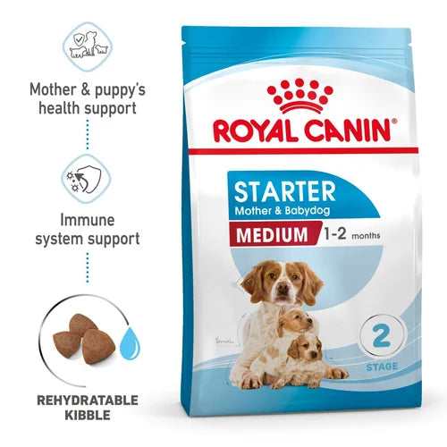 Royal Canin Starter Dry Food for Medium Breed Mother and Baby Dogs 4 kg