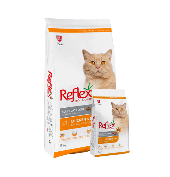 Reflex Cat Reflex Dry Food with Chicken and Rice for Adult Cats 15 kg