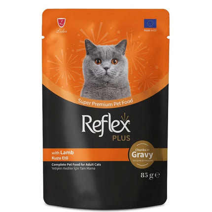 Reflex Cat reflex plus chunks in gravy with lamb adult cat food 85g