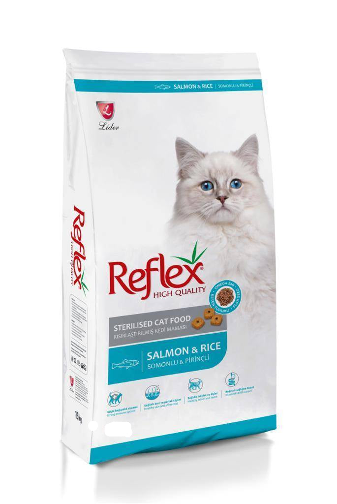 Reflex Dry Food with Salmon and Rice for Sterilized Cat 15 kg