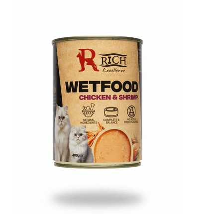 Rich Cat Rich excellence wet food cat flavor chicken and shrimp 400 gm