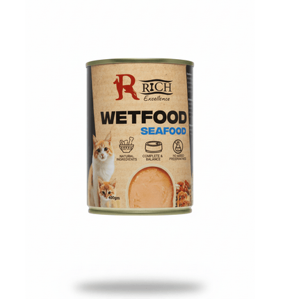 Rich Cat Rich excellence wet food cat flavor seafood 400 gm