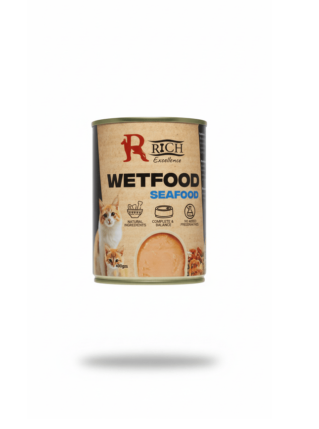Rich Cat Rich excellence wet food cat flavor seafood 400 gm