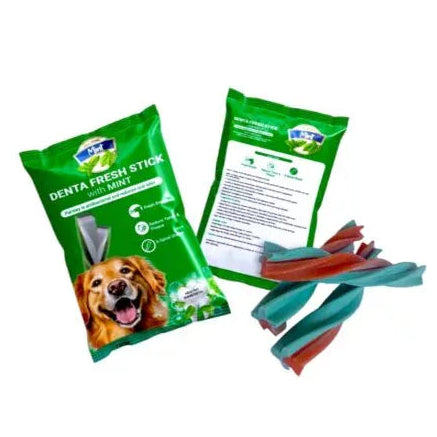 Rich Dog Rich Denta Fresh Spiral Shaped Stick Dog Treats with Mint 4 pes