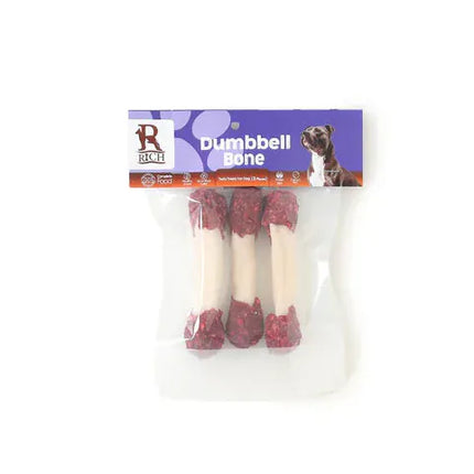 Rich Dog Rich Dumbbell Shaped Bone Dog Treats with Beef 3 pcs