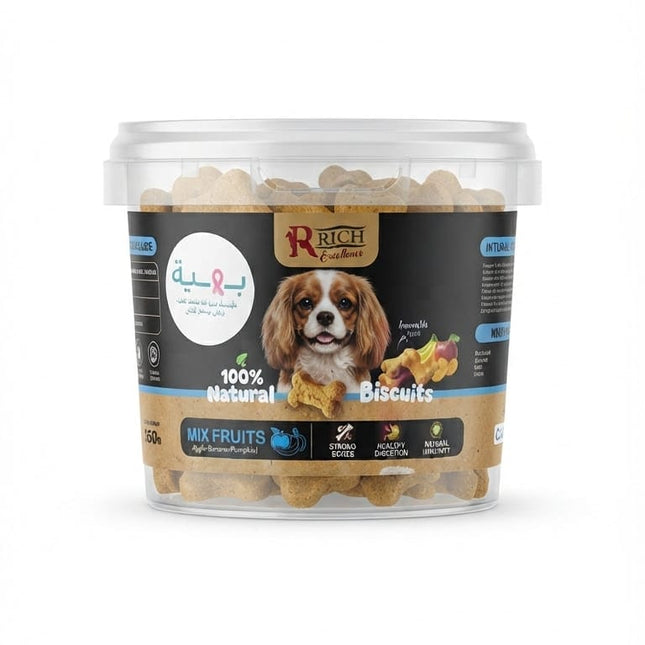 Rich Dog Rich Excellence Mixed Fruits Dog Biscuits 100% Natural Pet Treats 150g