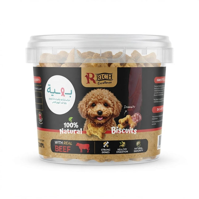 Rich Dog Rich Excellence Natural Dog Biscuits with Real Beef 100% Natural Pet Treats 150g