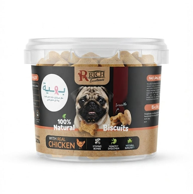 Rich Dog Rich Excellence Natural Dog Biscuits with Real Chicken 100% Natural Pet Treats 150g