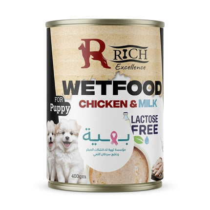 Rich Dog Rich Excellence Wet Dog Food for Puppy Chicken And Milk Lactose Free 400gm