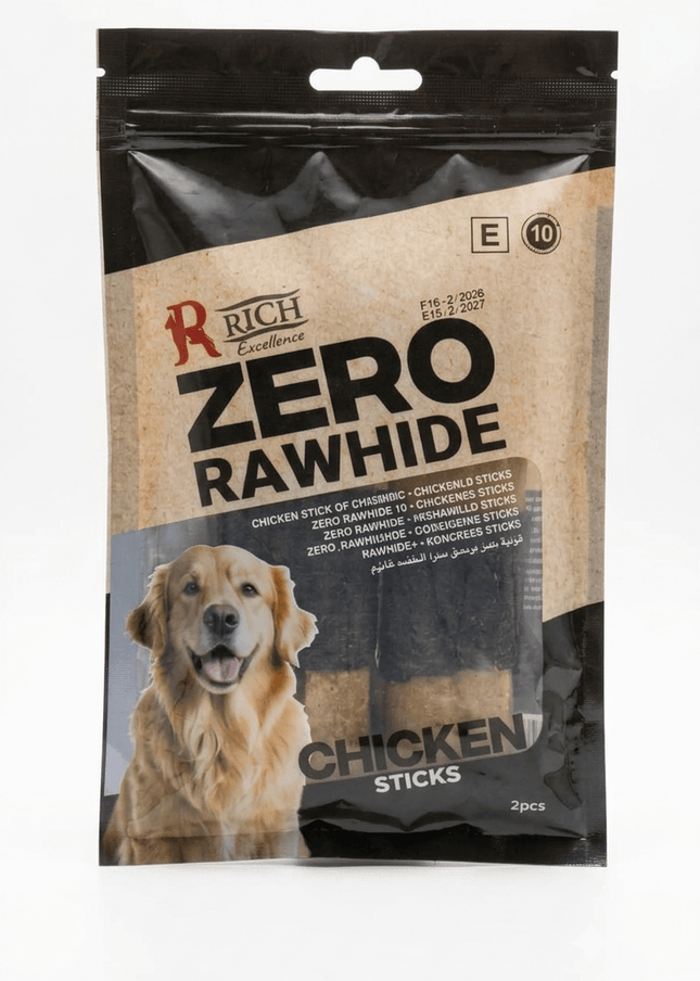 Rich Dog Rich Excellence Zero Rawhide Chicken Sticks Healthy Dog Chews 2 Pcs