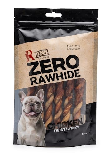 Rich Dog Rich treats zero rawhide with chicken 6pcs