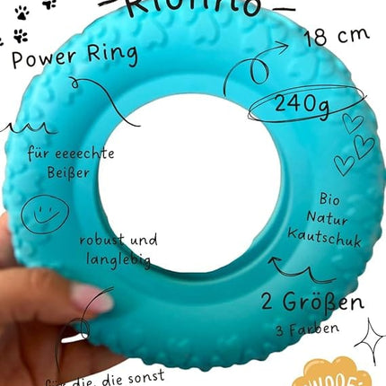 Riolino Dog Riolino Rubber Dog Chew Ring Fillable Durable Toy Pink