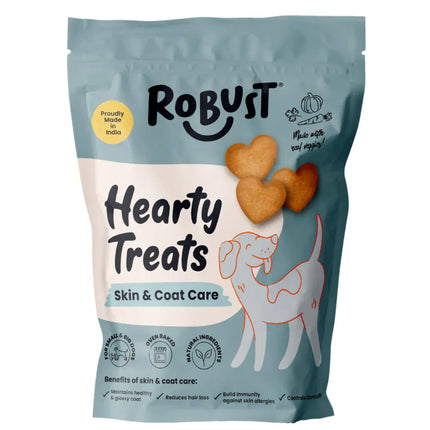 Robust Dog Robust Skin and Coat Care Oven Baked Heart Shaped Treats Dogs 500 gr