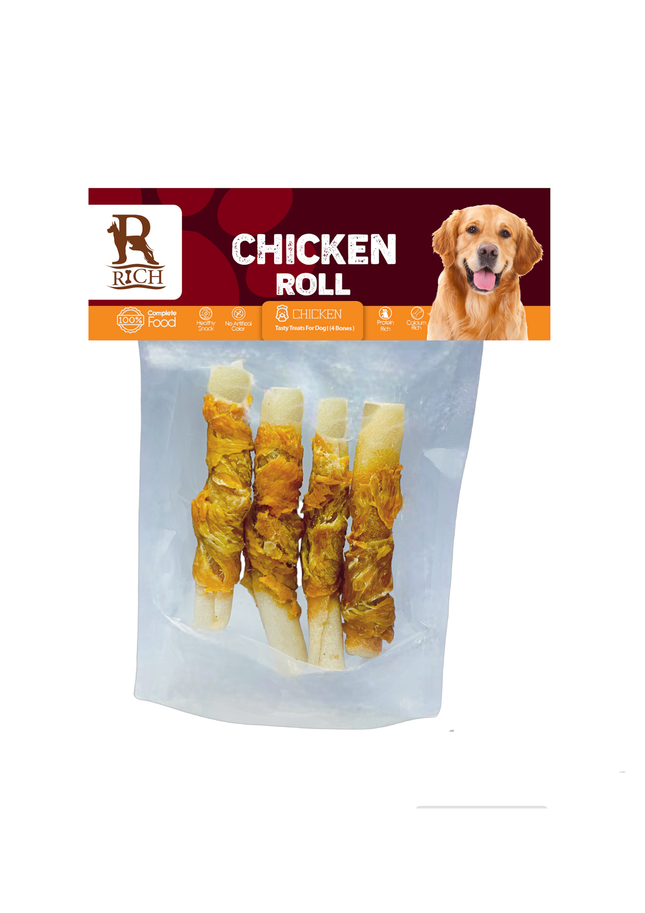 Rich Chicken Roll Dog Treats 4 pcs