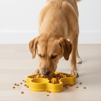 RoseWood Dog Slow Feeder Dog Bowl with Puzzle Pattern