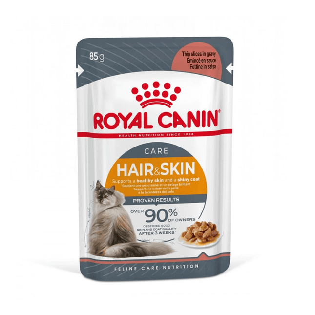 Royal Canin Cat Royal Canin Hair and Skin Wet Cat Food Thin Slices in Gravy 85 gr