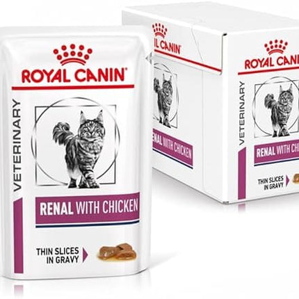 Royal Canin Cat Royal Canin Veterinary Diet Renal with Chicken Thin Slices in Gravy 85g