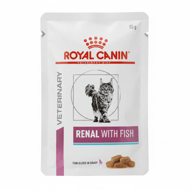 Royal Canin Cat Royal Canin Veterinary Diet Renal with Fish Thin Slices in Gravy 85g