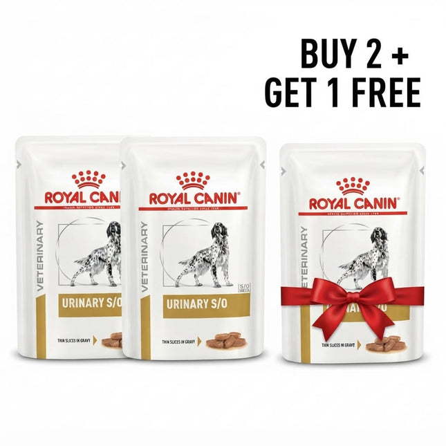 Royal Canin Dog Royal Canin Veterinary Urinary S/O Thin Slices in Gravy 100g Buy 2 Get 1 Free