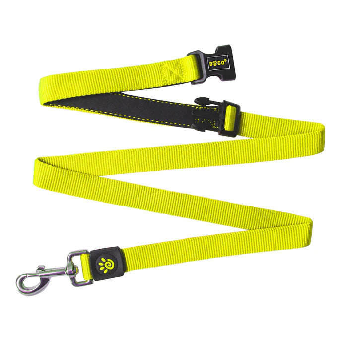 Doco Large Neon Green Nylon Dog Leash 180 to 2.5cm