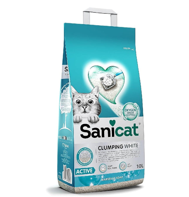 sanicat Cat Sanicat Active White Ultra Clumping Cat Litter 10 L