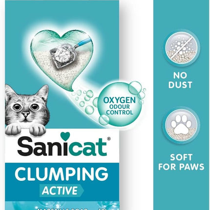sanicat Cat Sanicat Active White Ultra Clumping Cat Litter 10 L