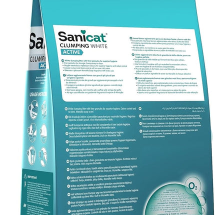 sanicat Cat Sanicat Active White Ultra Clumping Cat Litter 10 L