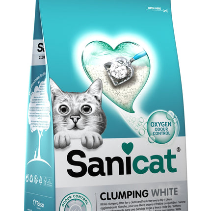 sanicat Cat Sanicat Clumping White Fragrance Free 10 L