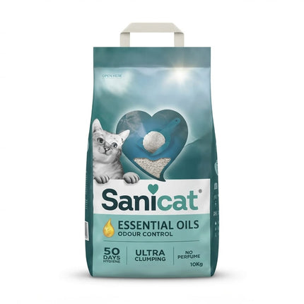 Sanicat Cat Sanicat Ultra Clumping Cat Litter Essential Oils Odour Control No Perfume 10kg