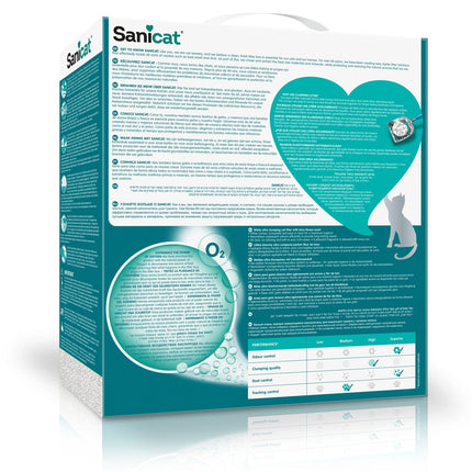 sanicat Cat Sanicat White Bentonite Ultra Clumping Cat Litter Lotus Flower Scent 6 L