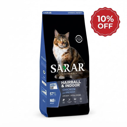 Sarar Cat SARAR Cat Food Hairball Indoor with Chicken And Anchovy 2 kg