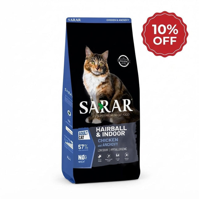 Sarar Cat SARAR Cat Food Hairball Indoor with Chicken And Anchovy 2 kg