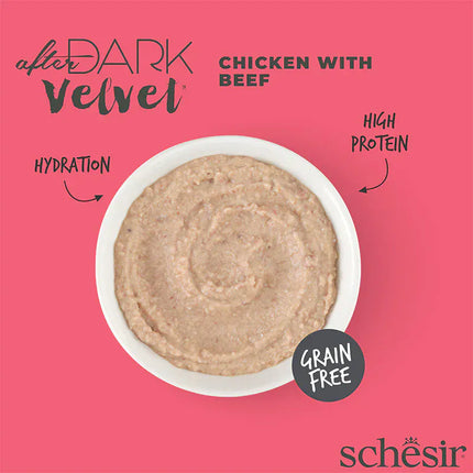 Schesir Cat Schesir After Dark Mousse with Chicken and Beef for Adult Cats 80 gr
