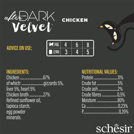 Schesir Cat Schesir After Dark Mousse with Chicken for Adult Cats 80 gr