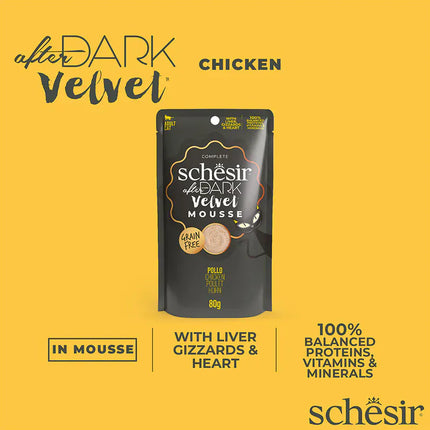 Schesir Cat Schesir After Dark Mousse with Chicken for Adult Cats 80 gr