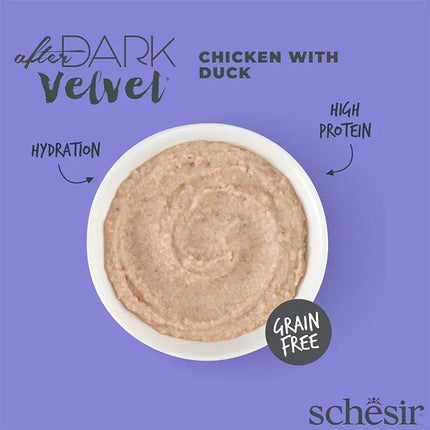 Schesir Cat Schesir After Dark Velvet Mousse Wet Food with Chicken and Duck for Adult Cats 80 gr