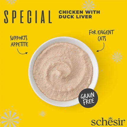 Schesir Cat Schesir Exigent Special Mousse with Chicken and Duck Liver for Adult Cats 70 gr