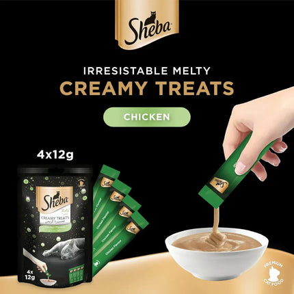 Sheba Cat Sheba Melty Creamy Cat Treats Chicken Flavor 4 in 12 gr
