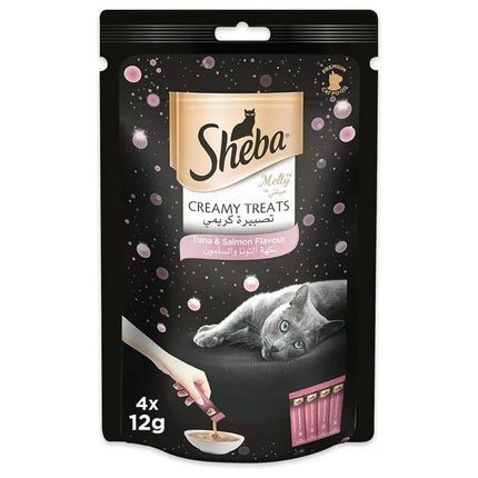 Sheba Cat Sheba Melty Creamy Cat Treats Tuna and Salmon Flavor 4 in 12 gr