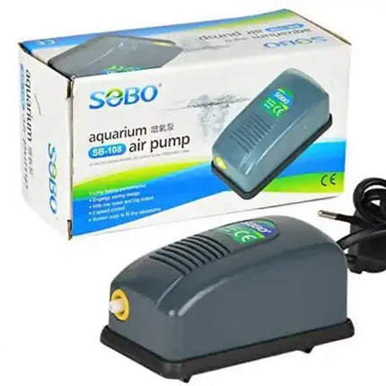 Sobo Fish Sobo SB-108 Fish Tank Air Pump Long Lasting Performance Oxygen Aerator with Suction Cups