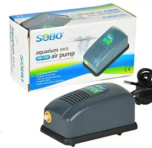 Sobo Fish Sobo SB-108 Fish Tank Air Pump Long Lasting Performance Oxygen Aerator with Suction Cups