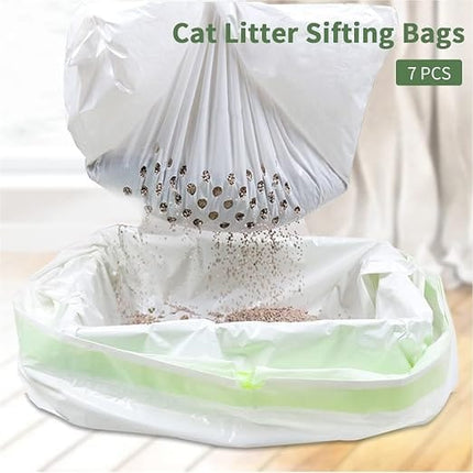 Soft Cat Cat Cat Litter Filter Bags Sifting Litter Box Liners 7 Pcs 940x457x0.032mm Large