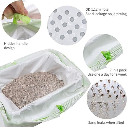 Soft Cat Cat Cat Litter Filter Bags Sifting Litter Box Liners 7 Pcs 940x457x0.032mm Large