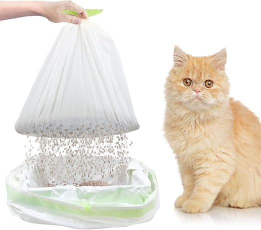 Soft Cat Cat Cat Litter Filter Bags Sifting Litter Box Liners 7 Pcs 940x457x0.032mm Large