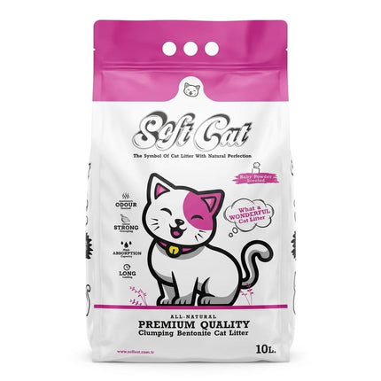 Soft Cat Cat Soft Cat Clumping Bentonite Litter Baby Powder 10L