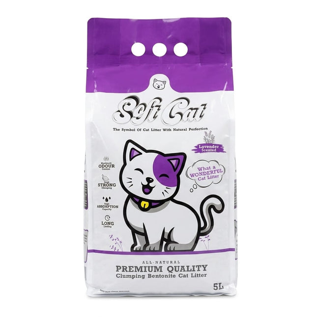 Soft Cat Cat Soft Cat Clumping Bentonite Litter Lavender 5L