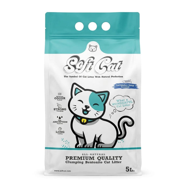 Soft Cat Cat Soft Cat Clumping Bentonite Litter Marseille Soap 5L