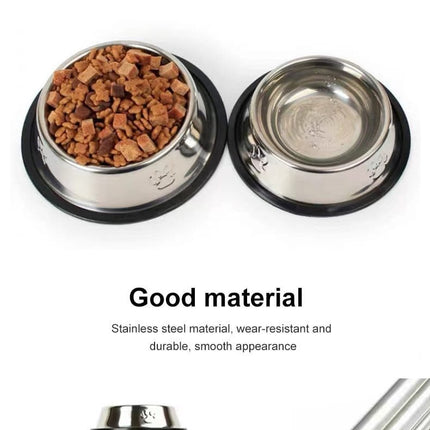 Stainless Dog and cat Stainless Steel Pet Bowl Regular Non Skid size 6