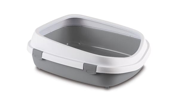 Stefanplast Cat Stefanplast Capacious open cat toilet with high hygienic rim and carbon filter included Gray